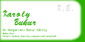 karoly bukur business card